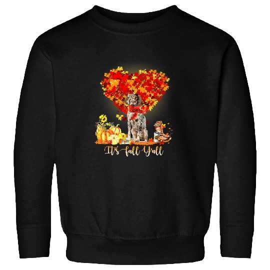 English Setter Pet Its Fall Yall English Setter Dog Lovers Thanksgiving191 Sweatshirts