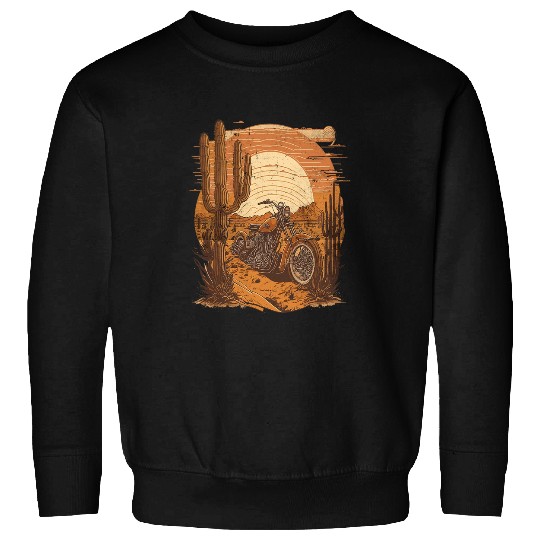 Sunset Classic Chopper Stunning Retro vintages Motorcycle Sweatshirts
