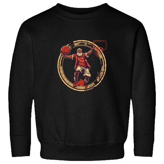 Sport Basketball Happy Kwanzaa Merry Kwanzaa Santa Black Christmas Basketball 1 Sweatshirts