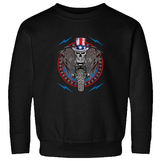 Memorial Day 4th of July Holiday Patriotic Motorcycle Rider 21 Sweatshirts