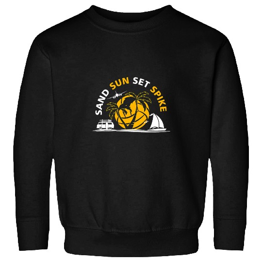 Sport Volleyball Beach Volleyball Sand Sun Set Spike Summer Sweatshirts