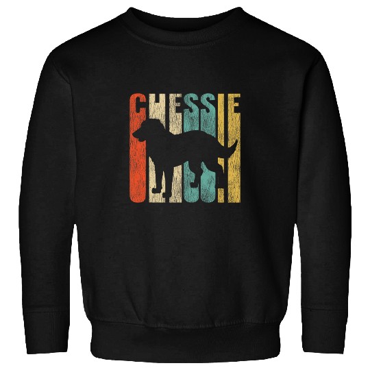 Chesapeake Pet Chessie Retro 1970s Dog Chesapeake Bay Retriever Distressed Sweatshirts