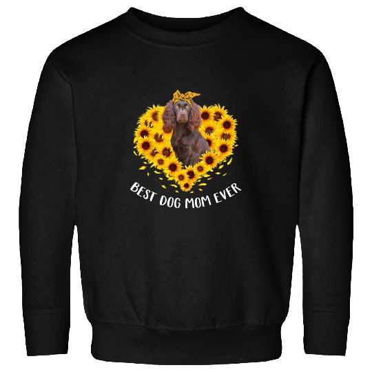 Boykin Spaniel Pet Mom Sunflower Dog Mom Women Sweatshirts