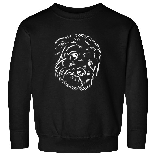 Goldendoodle Pet Giant Doodle Peaking Head Funny Labradoodle Goldendoodle 3 Sweatshirts