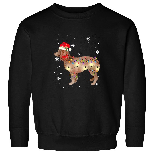 Boykin Spaniel Pet christmas light xmass mom dad s Sweatshirts