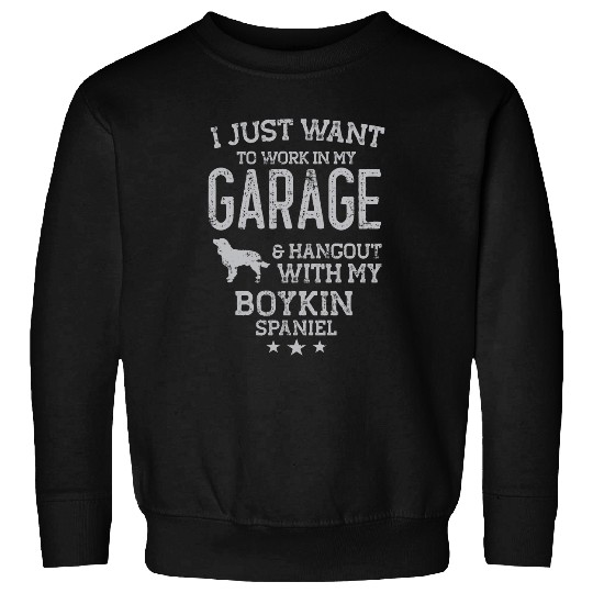 Boykin Spaniel Pet Dad Car Garage Hangout Men Sweatshirts