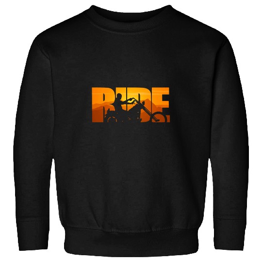 Chopper Ride Bike Sunset Design Motorcycle 2Biker Life Sweatshirts