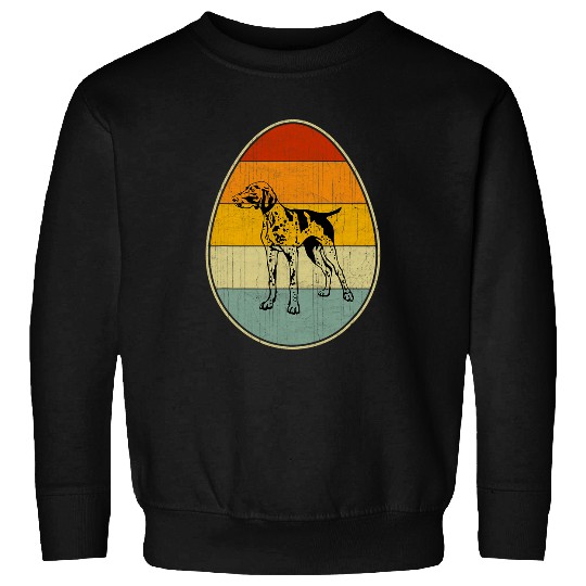 German Shorthaired Pet Easter Egg Graphic Easter Day German Shorthaired Pointer Sweatshirts