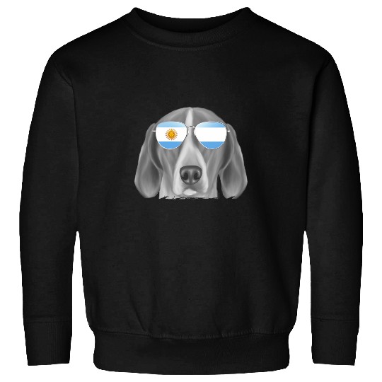 Foxhound Pet Dog Argentina Flag Sunglasses Sweatshirts
