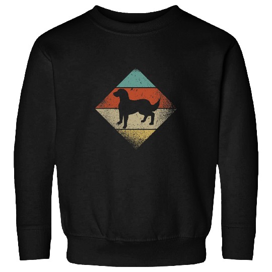 Flat Coated Retriever Pet vintages Retro 1970s Dog Breed Sweatshirts