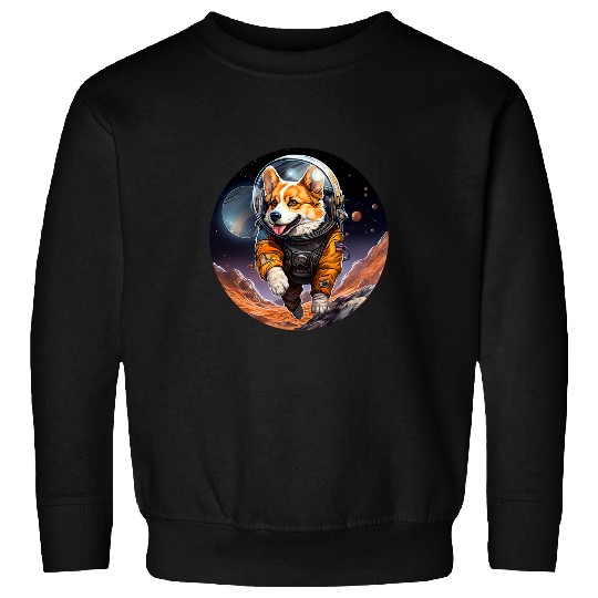 Corgi Pet Mars Funny Dog Astronaut 1 Sweatshirts