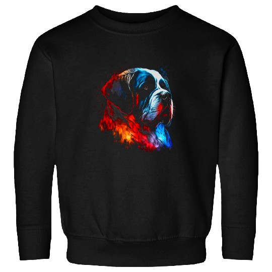 Saint Bernard Flames Sweet Dog Lover Sweatshirts