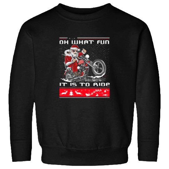Bikers Christmas Ugly Sweater 2Motorcycle xmass Chopper Ride Sweatshirts