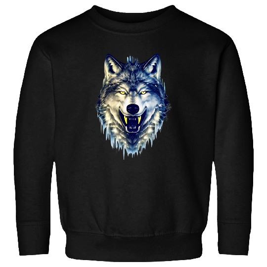 Coyote Mammal Splash Art Animal Face Sweatshirts