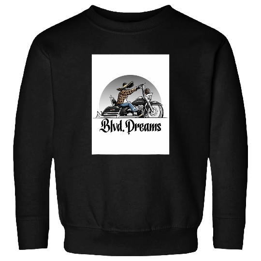 Lowrider Motorcycle Bike High Ape Hangers Blvd  Dreams Sweatshirts