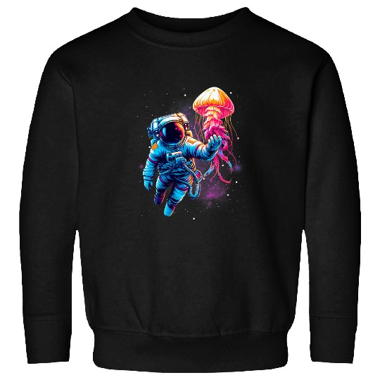 Space Astronaut Spaceman Jellyfish Astronomy Galaxy 1 Sweatshirts
