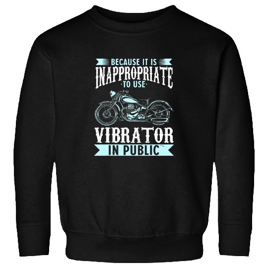 Because It Is Inappropriate To Use Vibrator In Public Biker 23 Sweatshirts