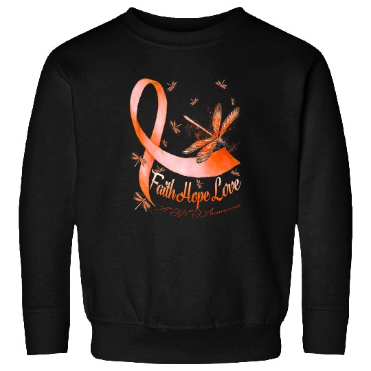 ADHD Ribbon Faith Hope Love ADHD Awareness Dragonfly Sweatshirts