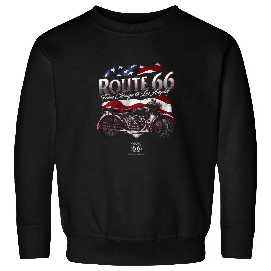 Route 66 US Flag 2Motorcycle Sweatshirts