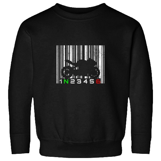 biker moto gp 2barcode motorcycle Sweatshirts