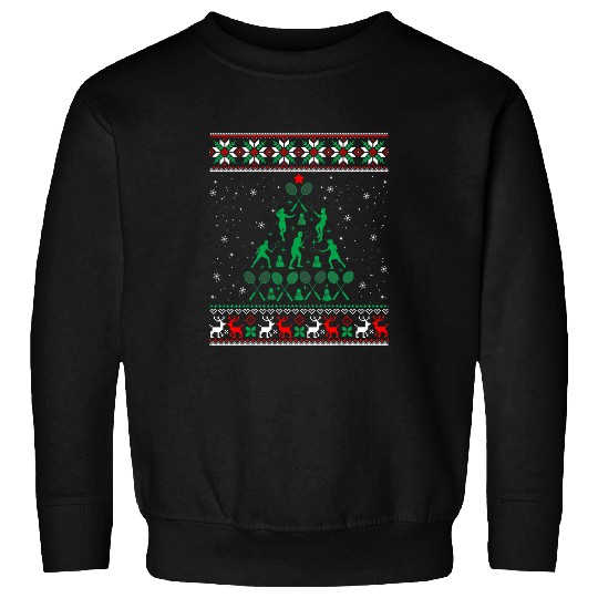 Badminton Christmas Tree Love Team Player Coachs Ugly Sweater Sweatshirts