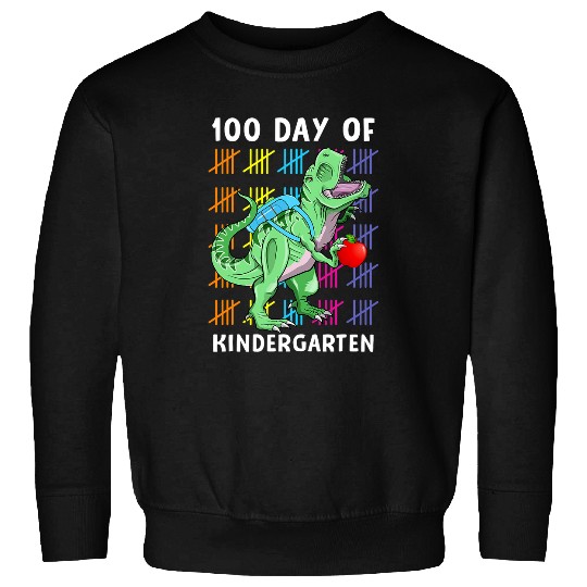 Dinosaur Pet 100 Days Of Kindergarten Trex Dinosaur 100th Day School Sweatshirts