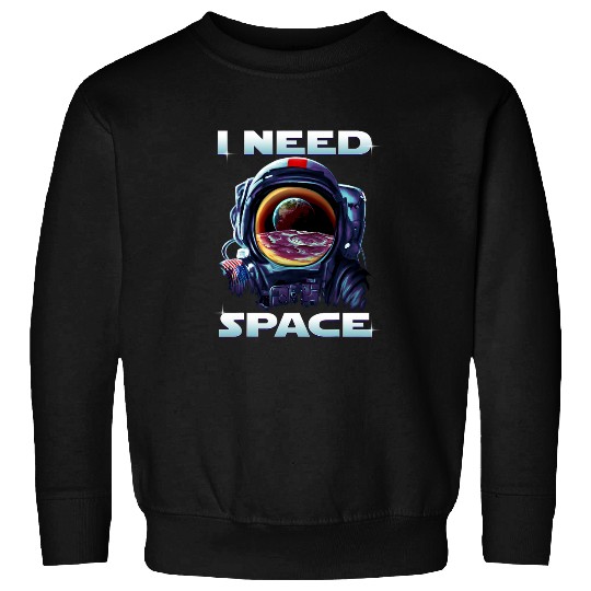 I need Space Astronaut on Moon with Earth Reflection Sweatshirts