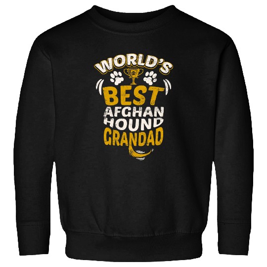 Mens Worlds bests Afghan Hound Grandad Granddog Sweatshirts