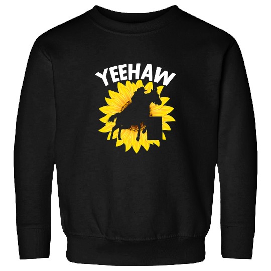 Horse Pet Barrel Racer Yeehaw Horse Riding Sweatshirts