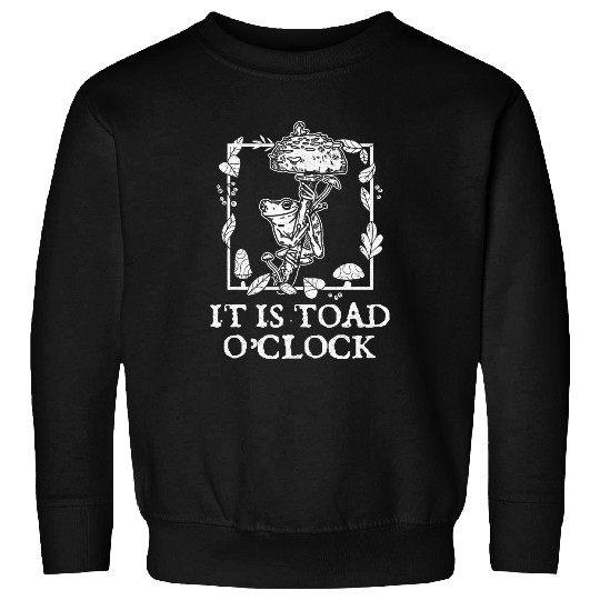 Toad mushroom wildlife biologist cute garden cottage flower 9 Sweatshirts