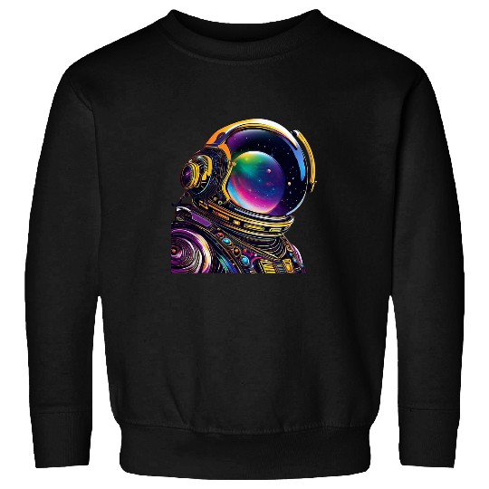 Discover Cosmic Surreal Journey Astronaut Trippy Space Design Sweatshirts