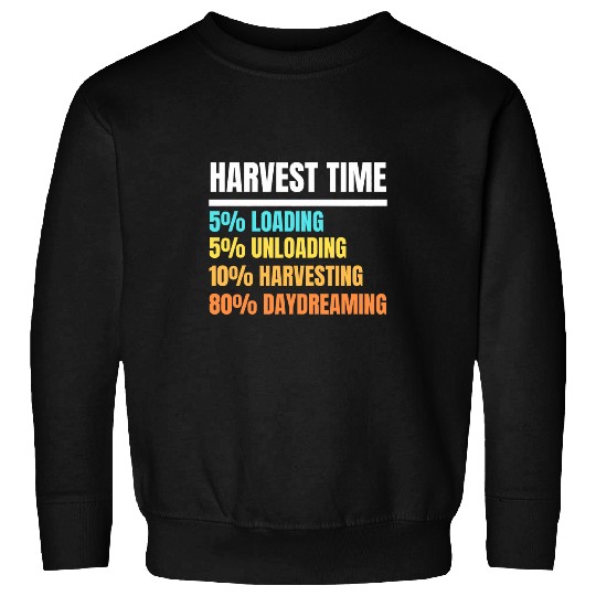Funny Farmer And Harvest Time Harvesting Sweatshirts