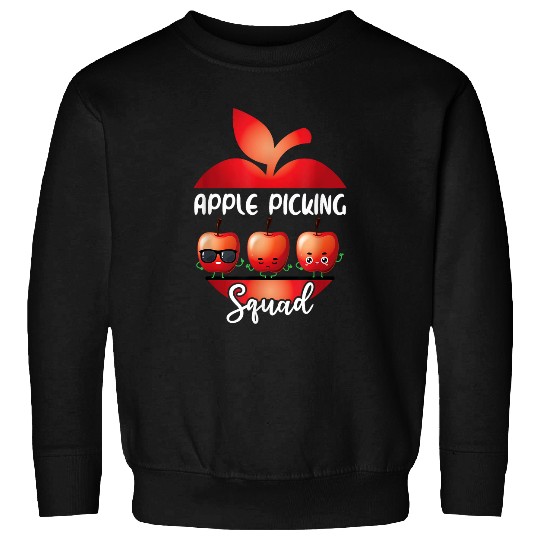 Fruit Picker Farmer Harvest Season Funny Apple Picking Crew Sweatshirts