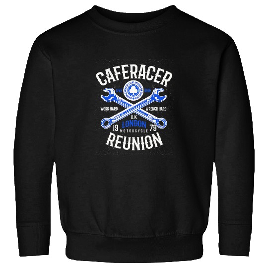 Cafe Racer Motorcycle Custom Speed vintages Old School Design Sweatshirts