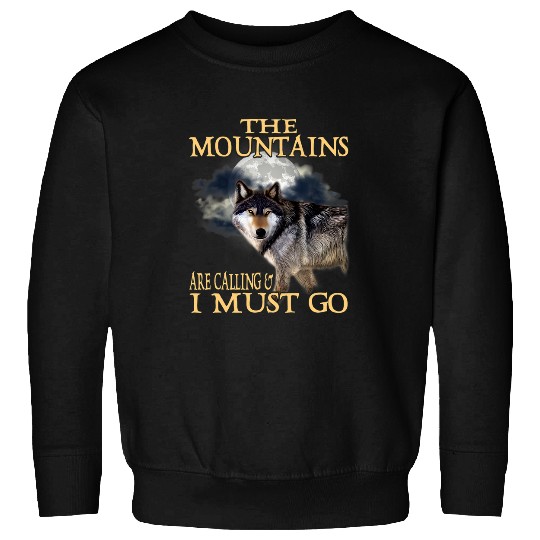 Coyote Mammal The Mountains Are Calling Realistic wolfs Nature wolfs Lover Sweatshirts