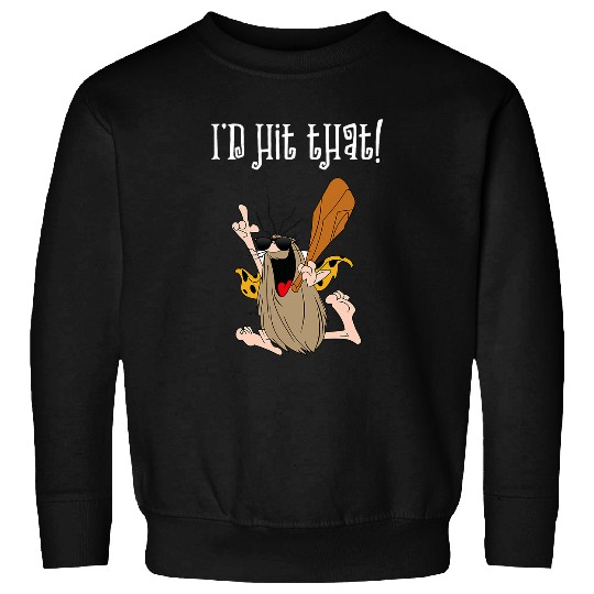 Dinosaur Pet Hairy Caveman Id Hit That Bat Dinosaurs Novelty Sweatshirts