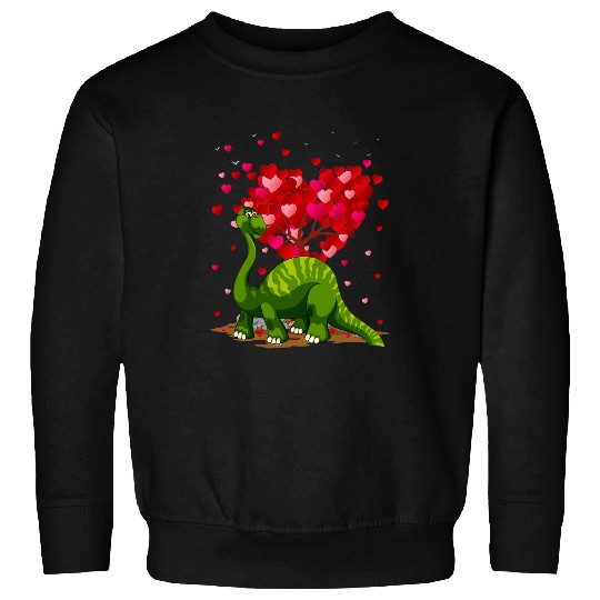 Dinosaur Pet Brontosaurus Dinosaur Lover Brontosaurus Valentines Day Sweatshirts