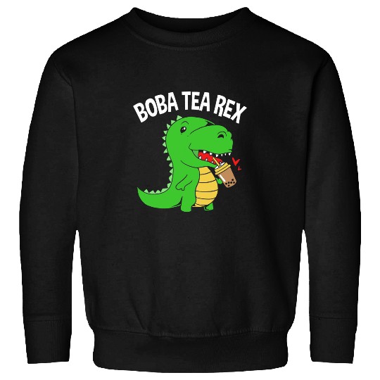 Dinosaur Pet Boba Tea rexs Boba Sweatshirts