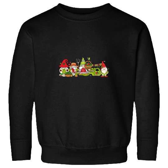 Watermelon Gnome Garden Fantasy FairyTropical Fruit Farmer Sweatshirts