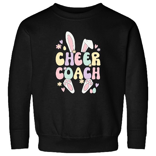 Cheer Coachs Easter Bunny Cheerleading Coachs Easter Day Sweatshirts