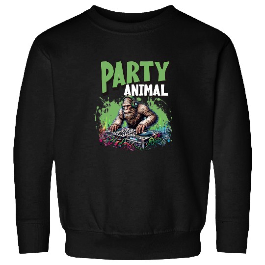 Bigfoot Pet EDM DJ Bigfoot Artwork Party Animal Dance Music Festival Sweatshirts