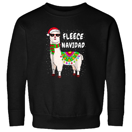 Llama Pet Fleece Feliz Navidad Llama Christmas Cute xmass 9 Sweatshirts