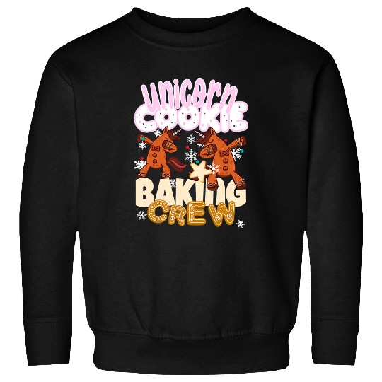 Unicorn Pet Cookie Baking Crew Christmas Baker Team Gingerbread Sweatshirts