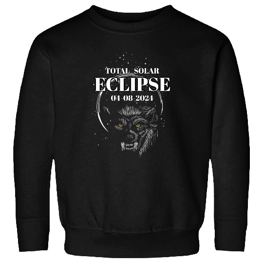 Coyote Mammal Total Solar Eclipse 2024 wolfs Werewolfs April 8th Sun Moon Sweatshirts