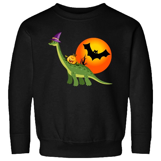 Dinosaur Pet Brachiosaurus Witch Pumpkin Halloween Dinosaur Brontosaurus 8 Sweatshirts