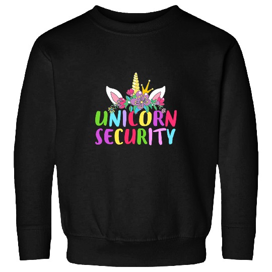 Unicorn Pet Halloween Dad Mom Daughter Adult Costume Unicorn Security 8 Sweatshirts