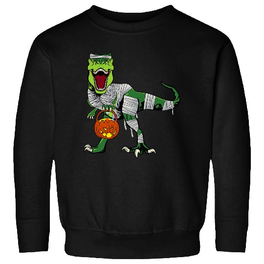 Dinosaur Pet Halloween Dinosaur Gift Pumpkin TRex Zombie Tyrannosaurus Sweatshirts