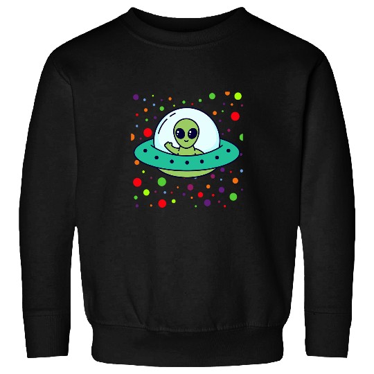 Aliens UFO Spotted Spotty Dot Colored Spot Dotted Sweatshirts