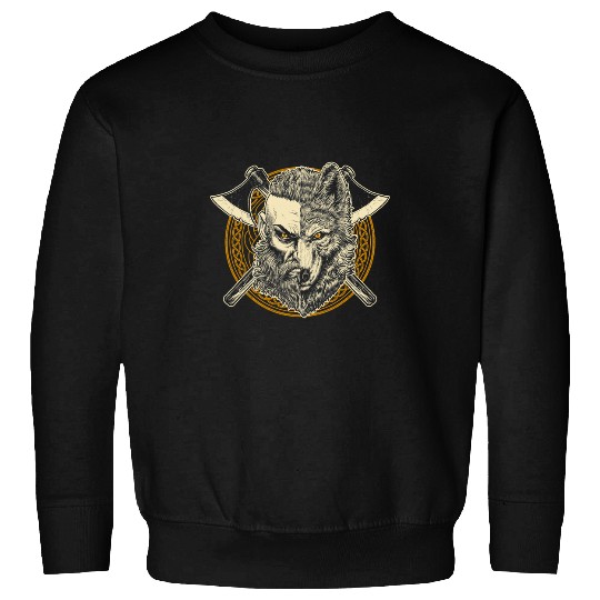 Coyote Mammal Viking wolfs Ulfhednar Pagan Norse Valhalla Warrior Sweatshirts