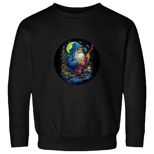 Fishing Fun Mystic Wizard Gnome Fishing Enchanted Forest Phone Accessory 1 Sweatshirts